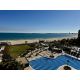 Панорамный вид на Черное море, пляж и бассейн Majestic Beach Resort с 8 этажа квартиры на Солнечном берегу 0lie-ua